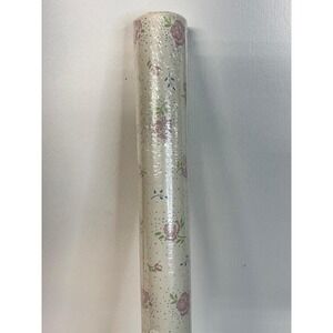 Vtg 1987 Country Rose Rubbermaid Contact Paper Liner Pink Cottage